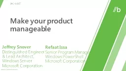 Make your product manageable