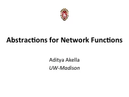 Abstractions for Network Functions