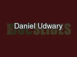 Daniel Udwary
