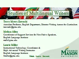 Studies of Multilingual Writers