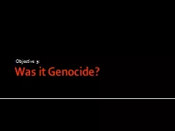 Was it Genocide?
