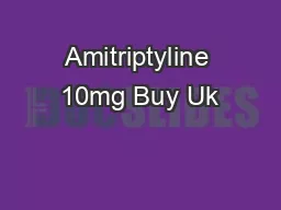 Amitriptyline 10mg Buy Uk