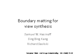 Boundary matting for