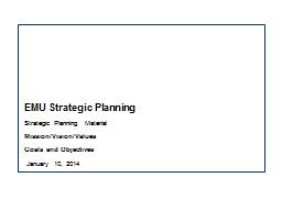 EMU Strategic Planning