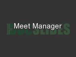 Meet Manager