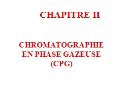 CHROMATOGRAPHIE