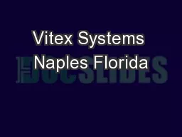 Vitex Systems Naples Florida
