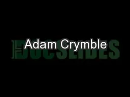 Adam Crymble