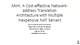 Mint: A Cost-effective Network-address Translation
