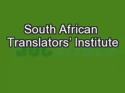 South African Translators’ Institute