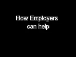 How Employers can help