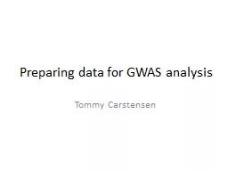 Preparing data for GWAS analysis