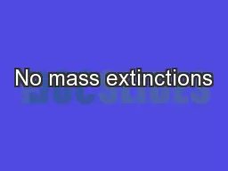 No mass extinctions