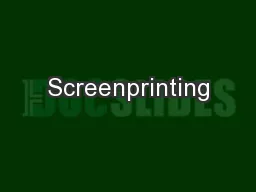 Screenprinting