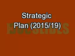 Strategic Plan (2015/19)