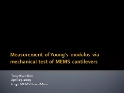 Measurement of Young’s modulus via mechanical test of MEM