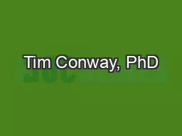 Tim Conway, PhD