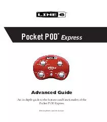 Advanced Guide Pocket POD  Express Electrophonic Limited Edition An indepth guide to the features and functionality of the Pocket POD Express