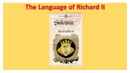 The Language of Richard II