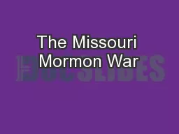 The Missouri Mormon War