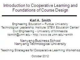 Introduction to Cooperative Learning and Foundations of Cou