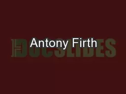 Antony Firth