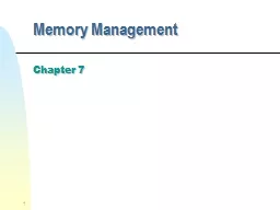 1 Memory Management