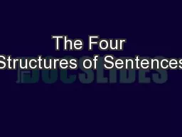 The Four Structures of Sentences