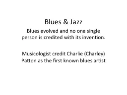 Blues & Jazz