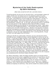 Mysteries of the Vedic Dasha system By Edith Hathaway