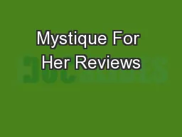 Mystique For Her Reviews