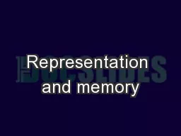 Representation and memory