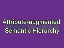 Attribute-augmented Semantic Hierarchy
