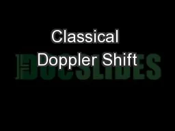 Classical Doppler Shift
