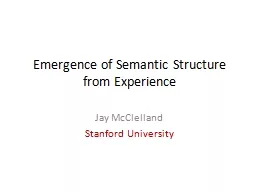 Emergence of Semantic Structure from Experience