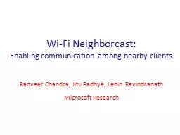 Wi-Fi Neighborcast: