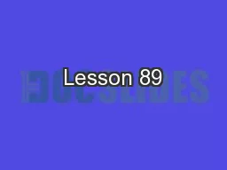 Lesson 89
