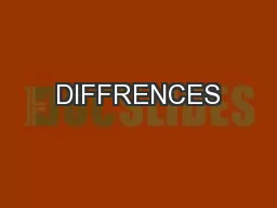 DIFFRENCES