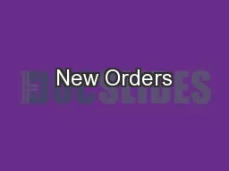 New Orders