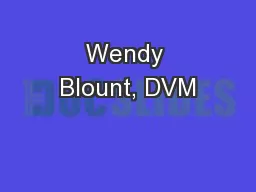 Wendy Blount, DVM