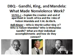 DBQ - Gandhi, King, and Mandela: What Made Nonviolence Work