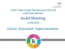 North West Coast Palliative and End of Life Care Network