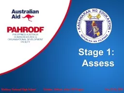 Stage 1: Assess