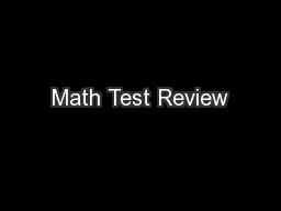 Math Test Review