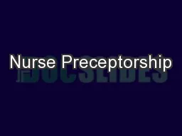 Nurse Preceptorship