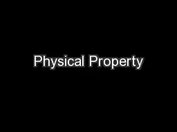 Physical Property