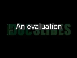 An evaluation