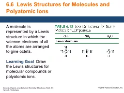 6.6  Lewis Structures for