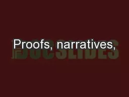 Proofs, narratives,