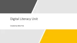 Digital Literacy Unit